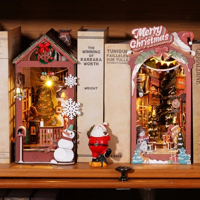 Cale-livres allée de Noël fabriquée à la main