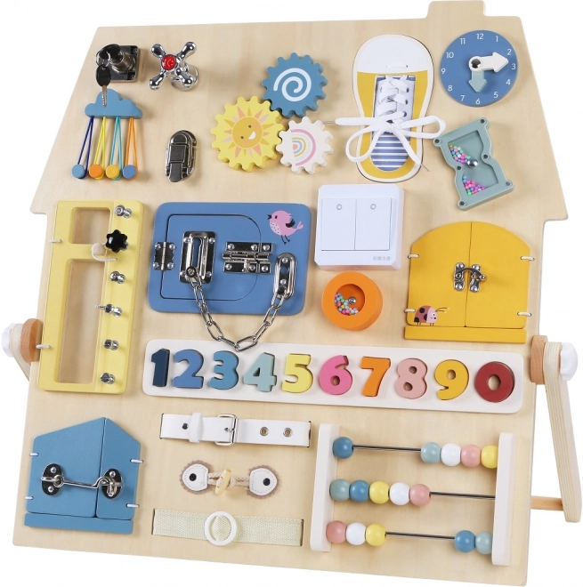 Planche d'activité jouets 2Kids Tableau sensoriel Maison