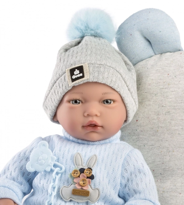 Guca 958 MARCO - poupée réaliste bébé avec sons et corps en tissu souple - 38 cm