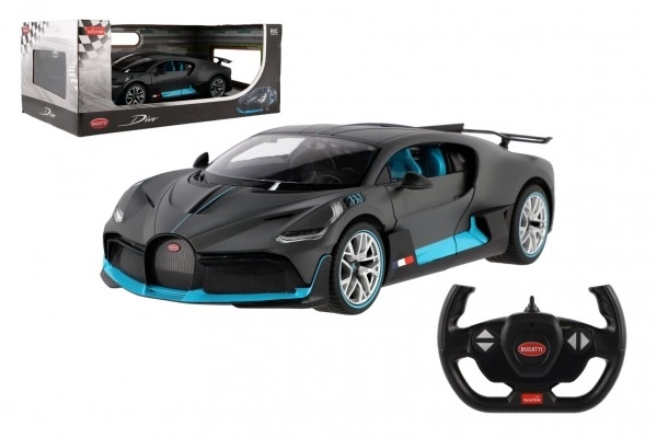 Auto RC Buggatti Divo gris plastique 32cm 2,4GHz télécommande boîte 43x18x25cm