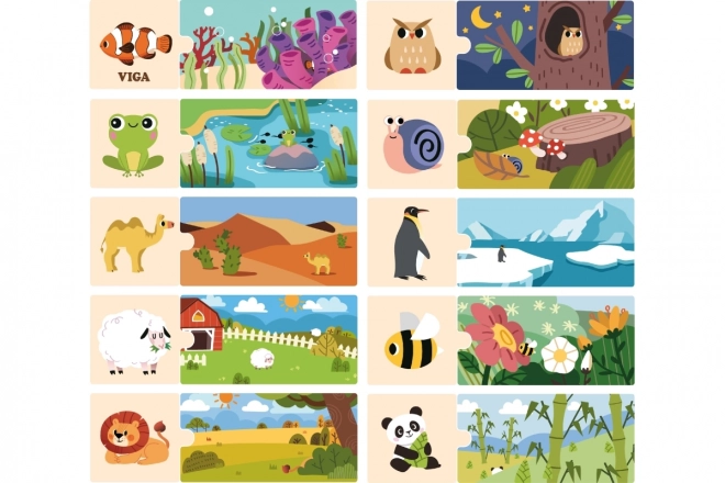 Puzzle Animaux Divertissement Logique VIGA