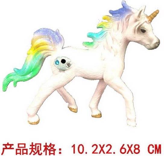 Figurine de licorne colorée 10 cm