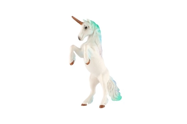 Licorne blanc-bleu en plastique zooted 18cm dans un sac