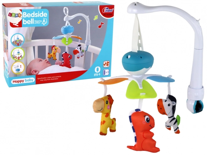Carrousel avec mélodies et trois animaux pour enfants