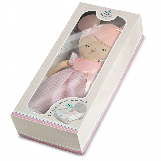DeCuevas 20046 Poupée en peluche NIZA - 36 cm avec berceau