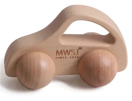 Voiture de course en bois à attraper