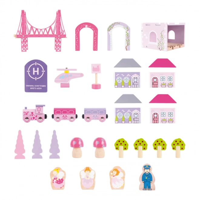 Bigjigs Rail Grande voie ferrée en bois de princesse