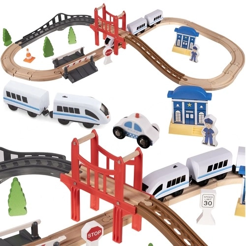 Circuit de train en bois Kruzzel 22646