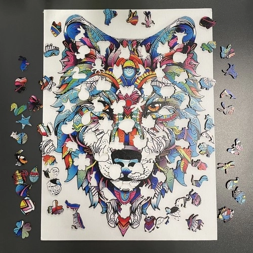 Puzzle en bois krüzzel Loup