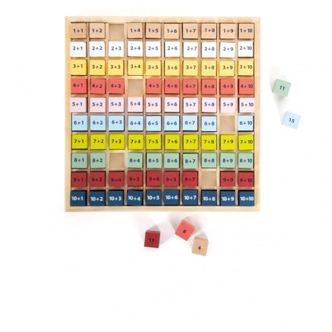 Table d'addition éducative en bois