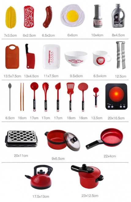 Ensemble de cuisine pour enfants XXL 36 pcs de Woopie