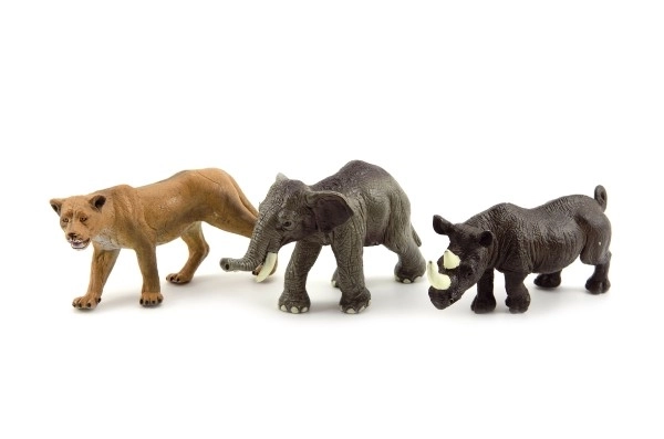 Animaux de la savane ZOO en plastique 10cm mélange d'espèces - 1 pièce