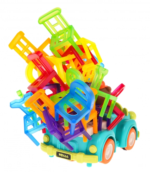 Jeu de compétence Chaises empilables et voiture pour enfants