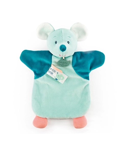 Doudou Marionnette en peluche souris 25 cm
