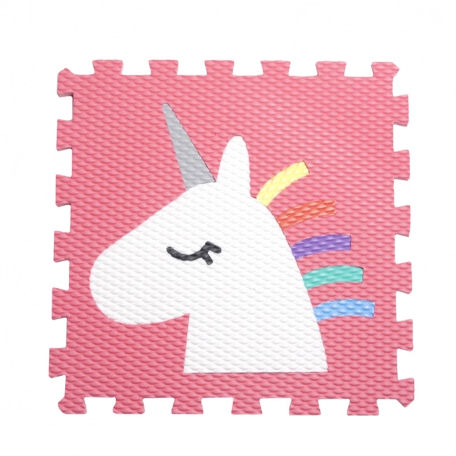 Minideckfloor Licorne - rose avec licorne blanche