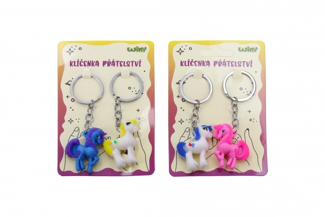 Porte-clés d'amitié Licorne - 2 pièces