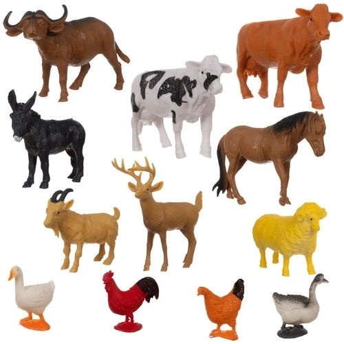 Animaux de la ferme - ensemble de 12 figurines
