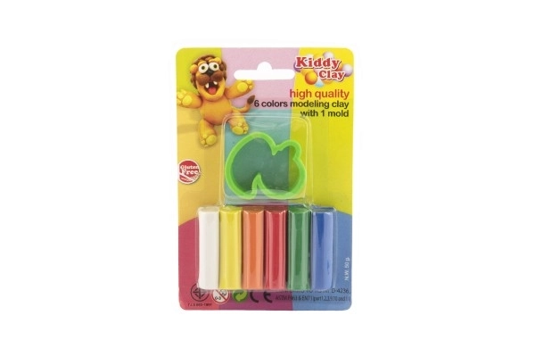 Modéline/Plastiline NARA 50g 6 pcs avec emporte-pièce 4 types sur carte 9,5x14cm