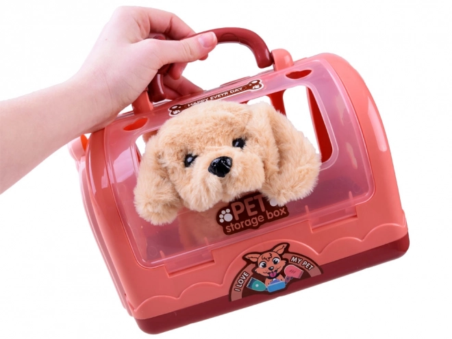 Chien en peluche interactif au salon SPA