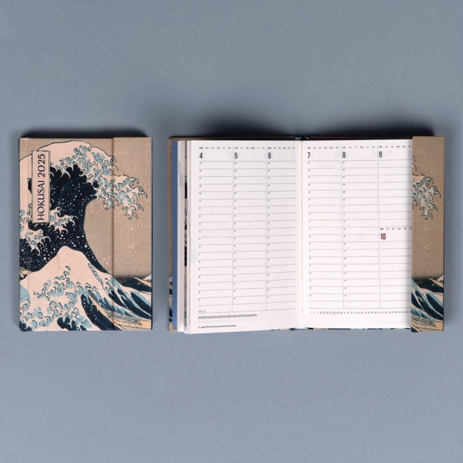 NOTIQUE Agenda magnétique Katsushika Hokusai 2025, 11 x 16 cm
