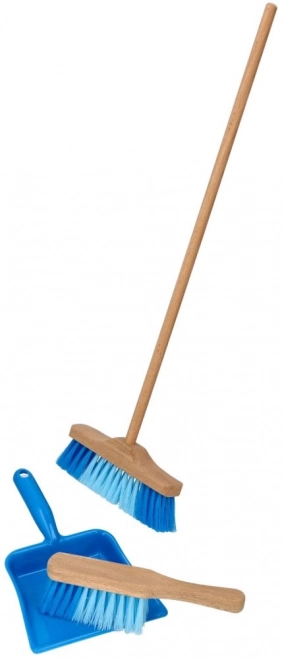 Goki Ensemble balai 3 pièces bleu