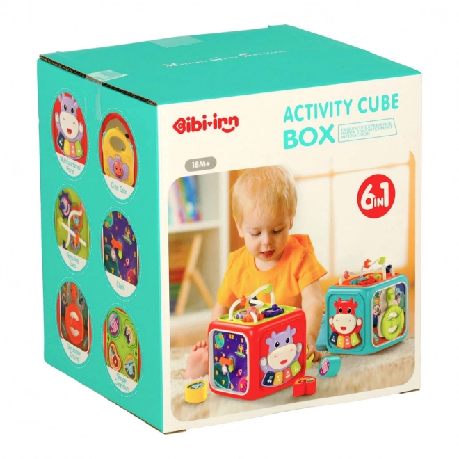 Cube éducatif interactif 6 en 1 Bibi-inn rose