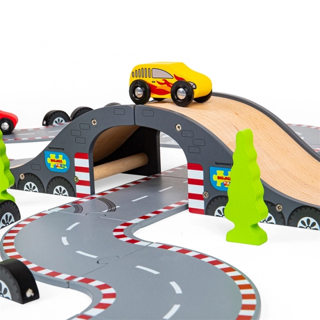 Bigjigs Rail Circuit de course en bois jour de course