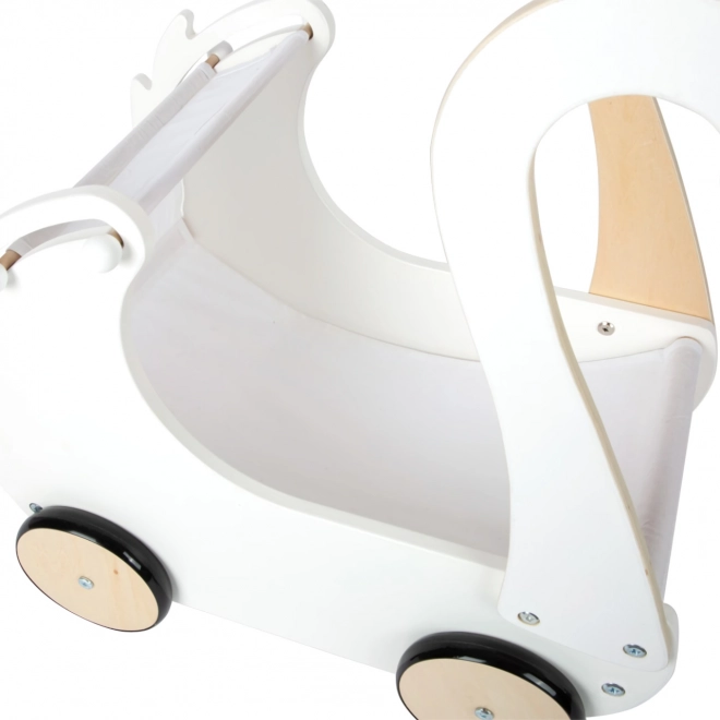 Landau en bois pour enfants Cygne