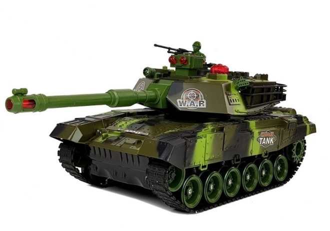 Grand char R/C 2,4 Ghz télécommandé Lumières Son Tir Vert