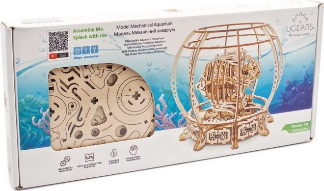 Puzzle mécanique 3D en bois Ugears Aquarium Mécanique