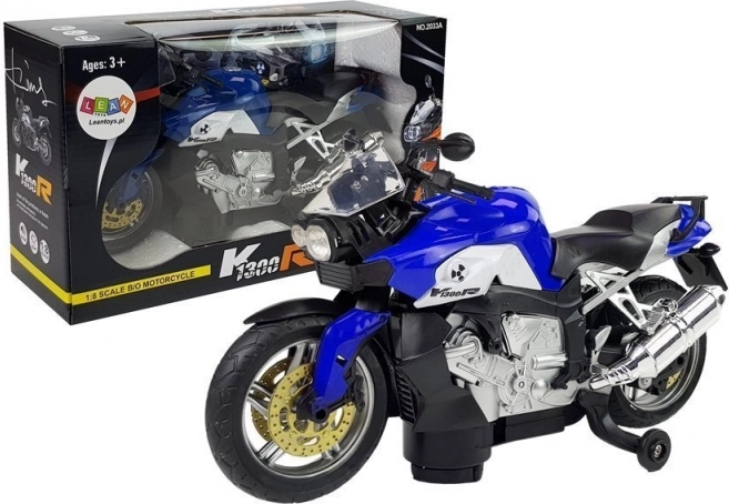 Moto électrique pour enfants bleue