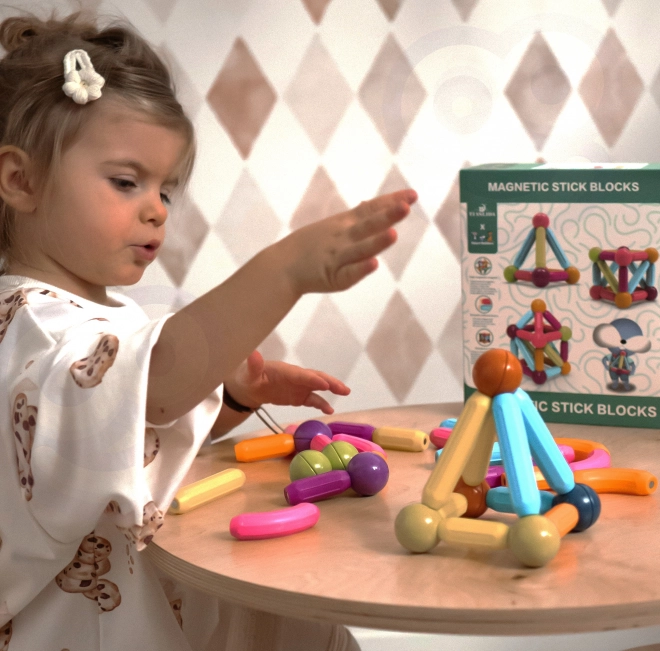 Woopie ensemble de construction éducatif magnétique, 38 pièces