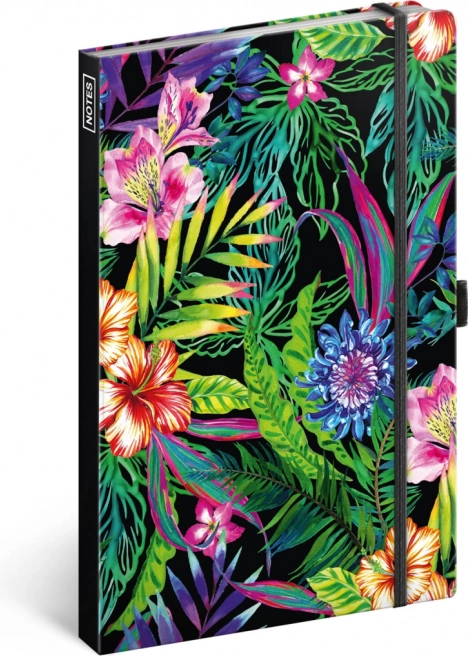 Carnet ligné A5 à motif tropical, 172 pages, 100 g/m²