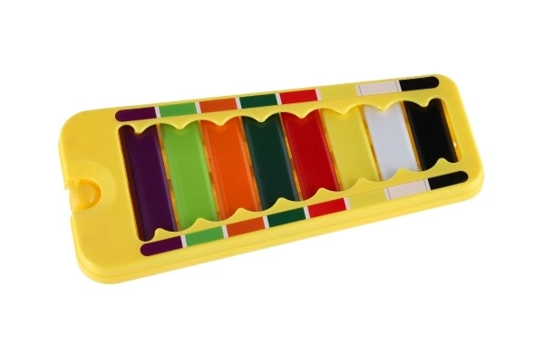 Xylophone plast/bois 24cm avec mailloche en boîte 29x16x3cm