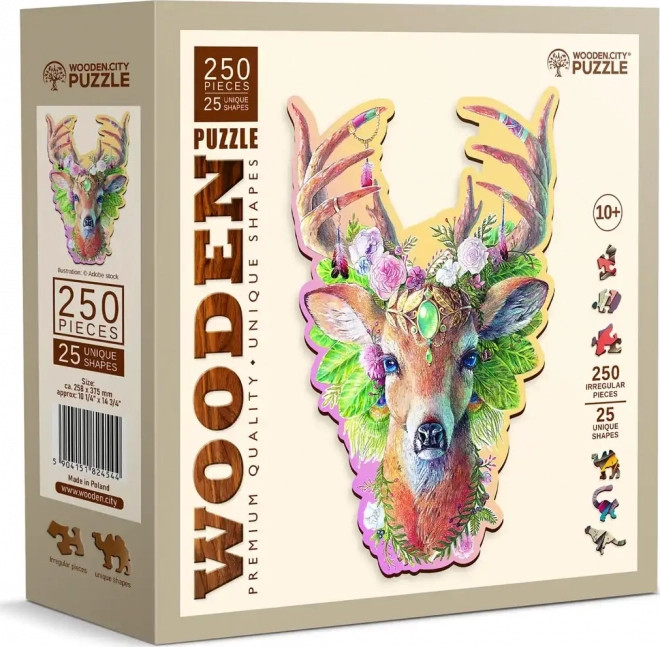 WOODEN CITY Puzzle en Bois Cerf de Mode 250 pièces EKO