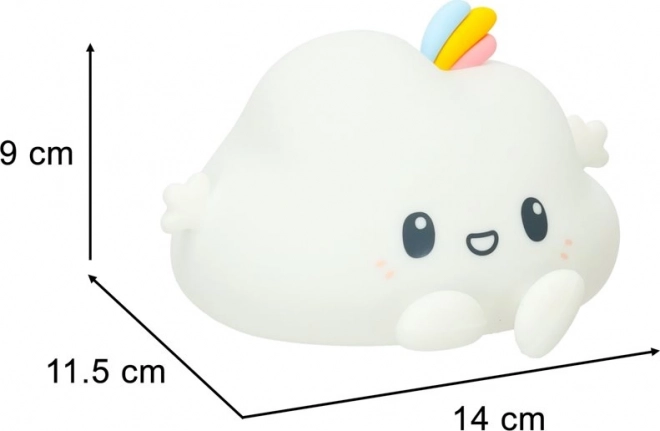 Lampe de nuit en silicone pour enfants en forme de nuage RGB