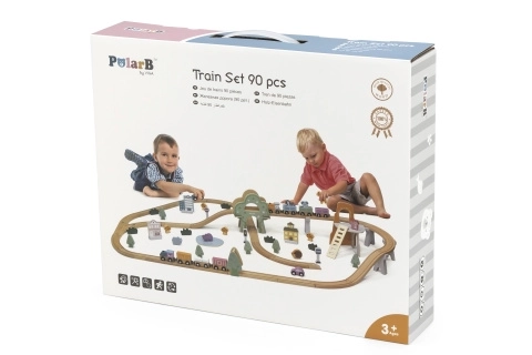 Viga PolarB Circuit de train en bois 90 pcs