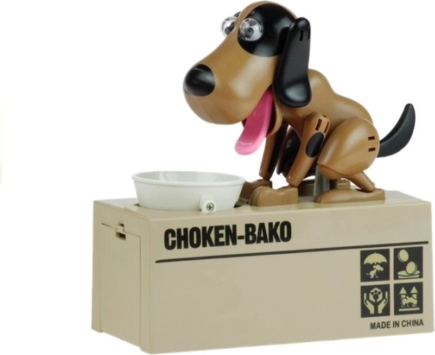 Tirelire chien marron