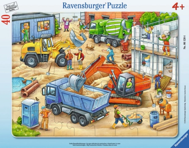 RAVENSBURGER Puzzle Grands camions de chantier 40 pièces