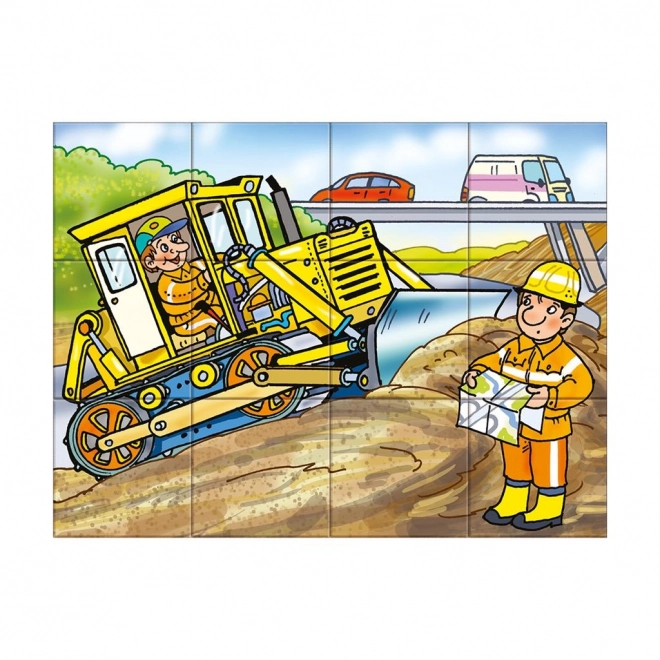 Cubes illustrés pour enfants avec motif de locomotive