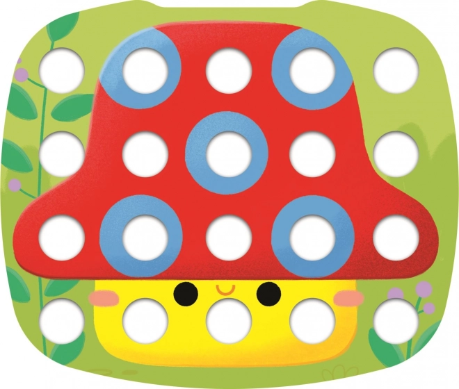 Mosaïque colorée pour enfants en plastique dans une boîte 40x27x6cm 12m+