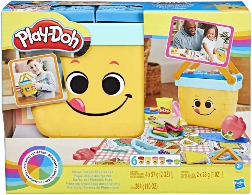 Play-Doh Starters pique-nique et apprentissage des formes – set créatif avec panier