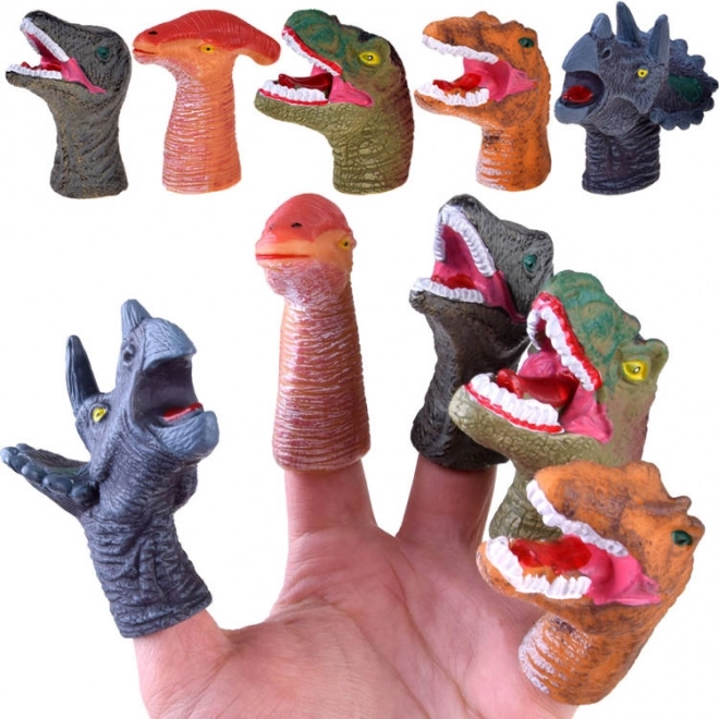 Marionnettes à doigts en caoutchouc dinosaures