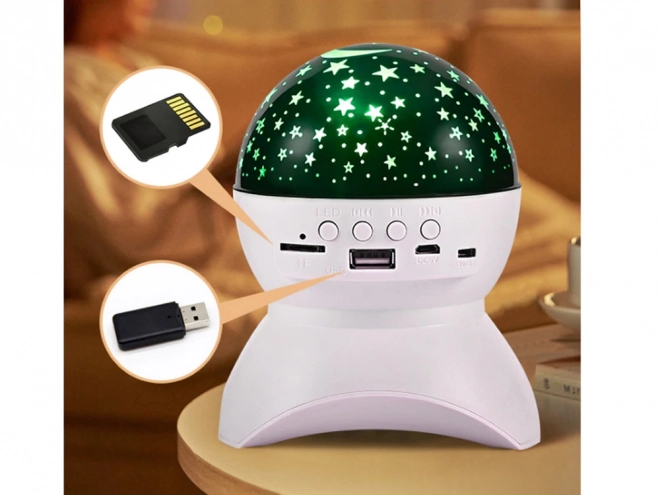 Projecteur LED nocturne avec haut-parleur et Bluetooth