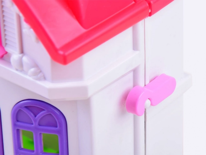 Maison familiale pliable avec meubles et figurines