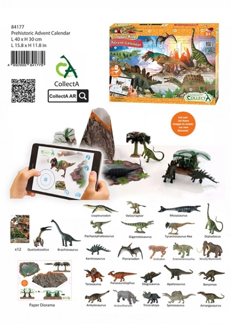 Calendrier de l'Avent avec des dinosaures