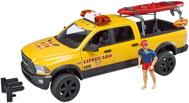 Bruder Dodge RAM patrouille côtière avec sauveteur et accessoires