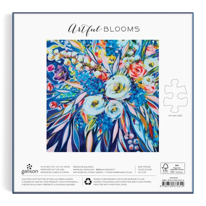Puzzle Galison Fleurs artistiques 500 pièces