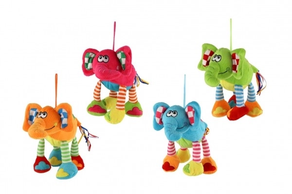 Éléphant en peluche coloré