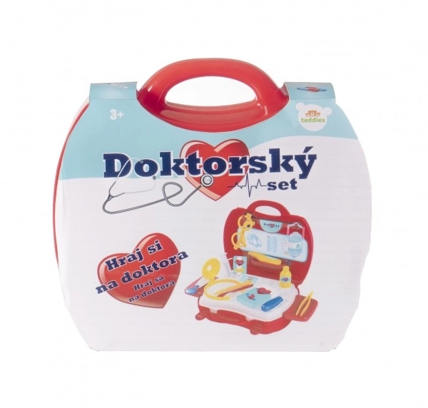 Ensemble médecin / docteur en plastique dans une mallette plastique 24x22x9cm en sachet